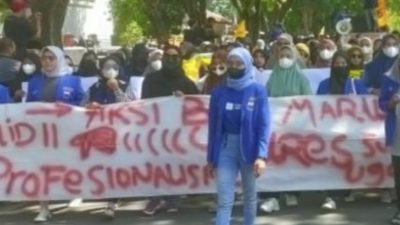 PMII Cabang Sumenep Kembali Kepung Mapolres, Massa Aksi: Percuma Lapor Polisi