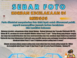 Sebar Foto Korban Kecelakaan Bisa Berakibat Hukuman