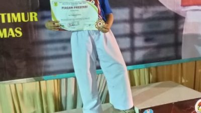 Lagi, Siswi SDN Pordapor II Anentrit Elizha Iskandar Boyong Medali Kejuaraan Karate Tingkat Jawa Timur