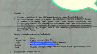Sampai Dimana Kasus Dugaan Penipuan Jual Beli Emas Sejumlah Pemilik Toko Emas Di Bumi Sumekar?