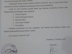 Panitia Pembangunan Renovasi Mesjid Diduga Palsukan Tanda Tangan Kades Ketawang Karay, Ini Motifnya