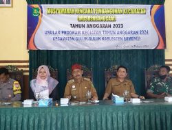 Pemerintah Kecamatan Guluk-Guluk Gelar Musrenbangcam Tahun Anggaran 2023, Berikut Jumlah Usulan Perdesa