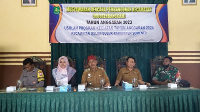 Pemerintah Kecamatan Guluk-Guluk Gelar Musrenbangcam Tahun Anggaran 2023, Berikut Jumlah Usulan Perdesa
