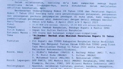 Demi Hindari Pertumpahan Darah, Ratusan Massa APP 51 Akan Geruduk DPMD Bangkalan