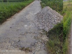 Pasca Ramai di Pemberitaan Tiba-Tiba Ada Tumpukan Batu Koral Menggunung di Lokasi Infrastruktur Jalan Rusak Parah Desa Bragung