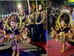 Usung Tema Karapan Sapi, Fatimah Azzahra Ramadhani Asal Desa Bakeong Berhasil Curi Perhatian Publik di Malam Madura Ethnic Carnival