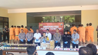 Ratusan Tindak Pidana Berhasil Diselesaikan Polres Sumenep di Tahun 2023, Berikut Rinciannya