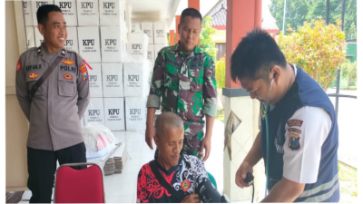 Cek Petugas Pengamanan di PPK, Polres Sumenep Terjunkan Dokkes