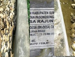 Soal Saluran Irigasi Hancur, Berikut Respon Kades Rajun
