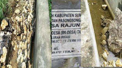 Soal Saluran Irigasi Hancur, Berikut Respon Kades Rajun
