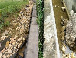 Baru Seumur Jagung, Saluran Irigasi di Desa Rajun Ambruk