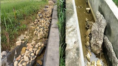 Baru Seumur Jagung, Saluran Irigasi di Desa Rajun Ambruk