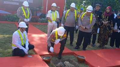 Kapolda Jatim Launching Peletakan Batu Pertama Pembangunan Rumah Sakit Bhayangkara Pamekasan