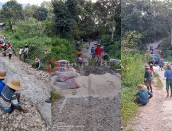 Masyarakat Desa Montorna Pasongsongan Sumbangan Sukarela Perbaiki Jalan Ekstrem di Tiga Dusun