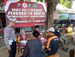 Warnai Kemeriahan HUT Bhayangkara Ke-78 Polres Sumenep Gelar Bakti Sosial Kesehatan
