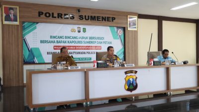 Kepala DKPP Kabupaten Sumenep Gelar Bincang-Bincang Pupuk Bersubsidi Bersama Polres dan Petani