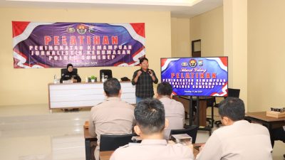 Bekali Anggota Polri Dengan Kemampuan Jurnalistik, Polres Sumenep Gelar Pelatihan Bersama Kompas TV