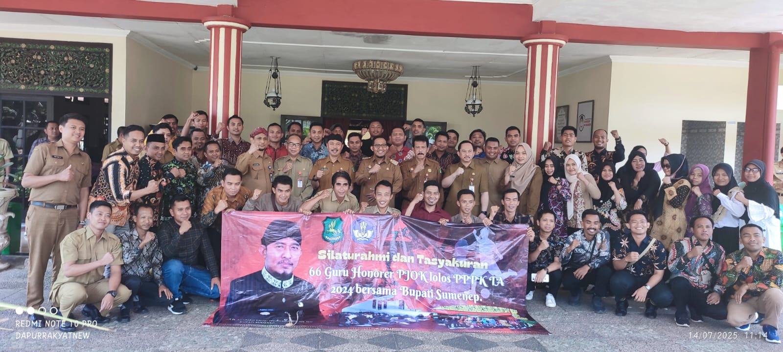 Lulus Seleksi PPPK Formasi 2024, 66 Guru PJOK Gelar Tasyakuran bersama Bupati Sumenep