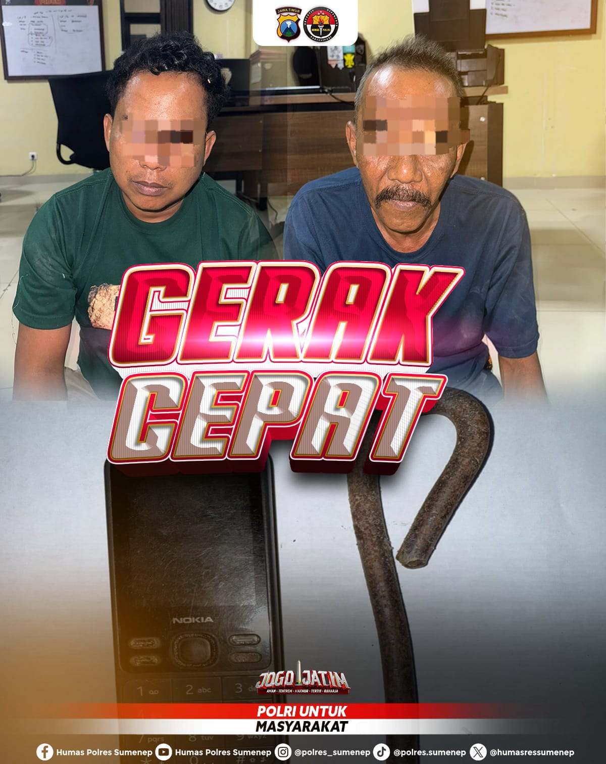 Polisi Menangkap Dua Warga Kecamatan Batang-Batang Sumenep