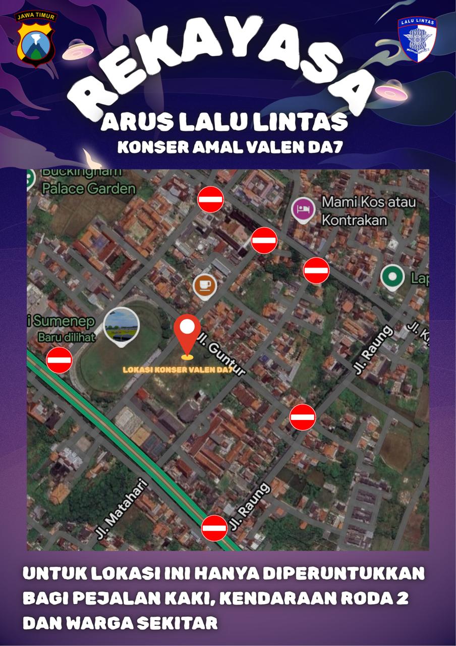 Polres Sumenep Rekayasa Lalu Lintas untuk Amankan Konser Valen DA 7