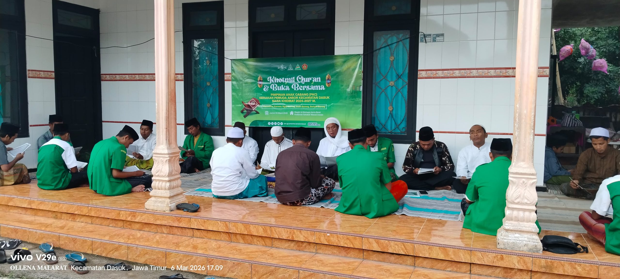 PAC Ansor Dasuk Gelar Khotmil Quran dan Buka Puasa Bersama Guru Ngaji