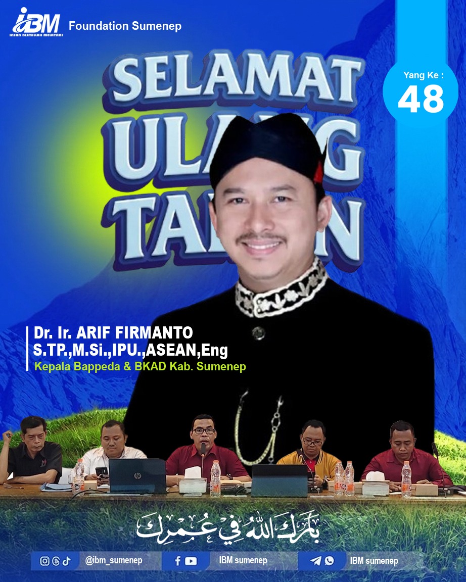 Selamat Ulang Tahun untuk Bapak Arif Firmanto, Pemimpin Visioner dan Teladan bagi Kemajuan Sumenep